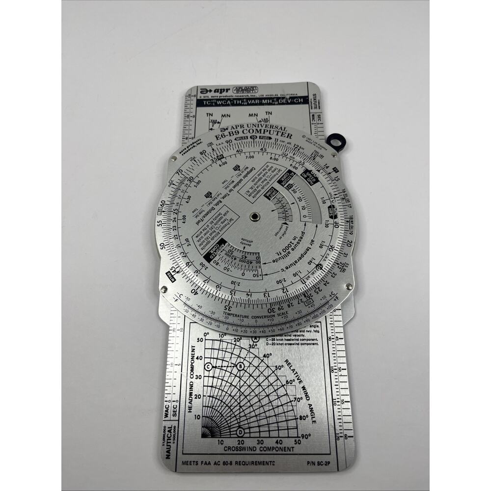 APR E6-B9 Flight Planning Universal Computer System 1991 Made In USA Wind